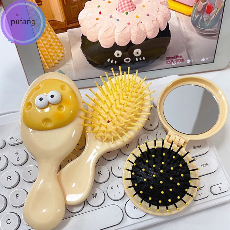 Lược Chải Tóc Túi Khí Mát Xa Da Đầu mini Hình Phô Mai Dễ Thương