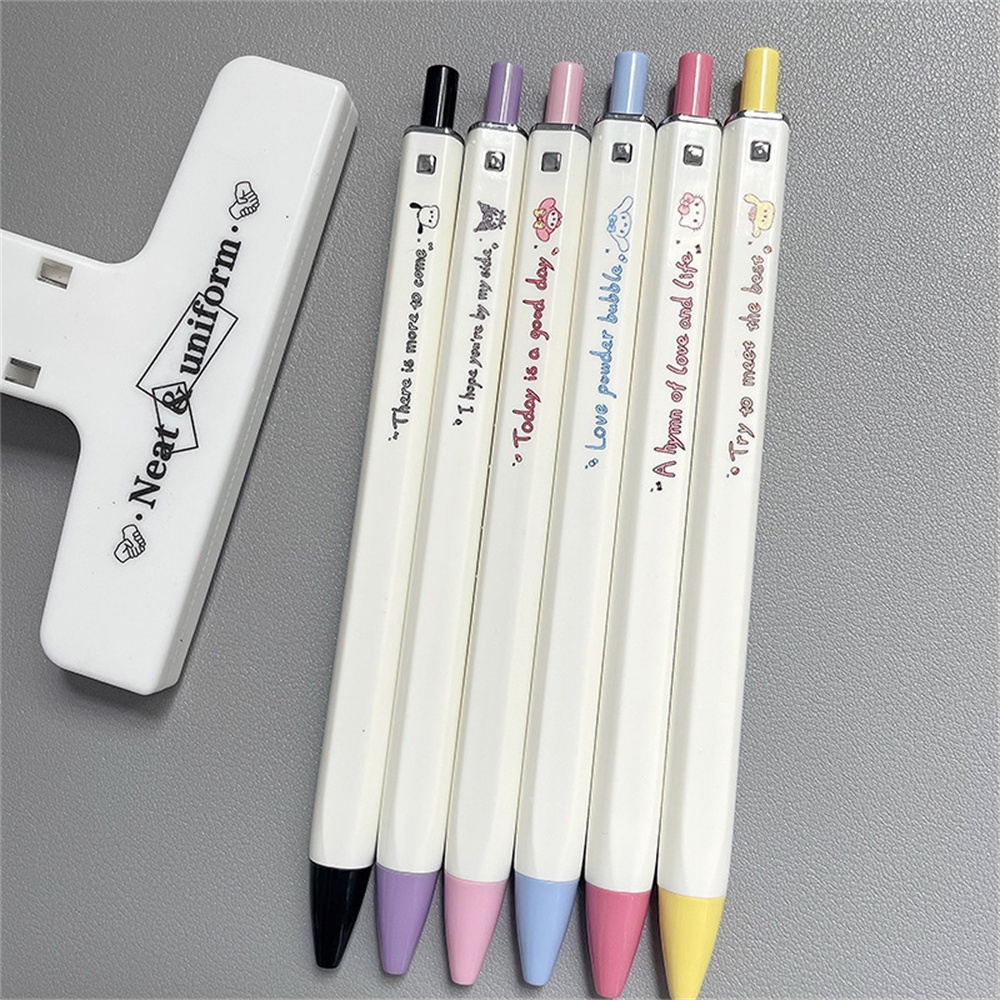 ⚡VẬN CHUYỂN NHANH⚡⚡ Bút Gel Sanrio Bộ Bút Bấm 0.5mm Viết Êm Bút Khô Nhanh Bút Gel Kuromi Cinnamoroll Dễ Thương Bút Lông Học Sinh Bút Màu đen