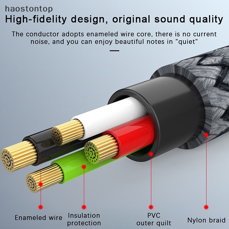 Cáp Chuyển Đổi Âm Thanh haostontop usb Giắc Cắm 3.5mm Chuyên Dụng Cho pc laptop