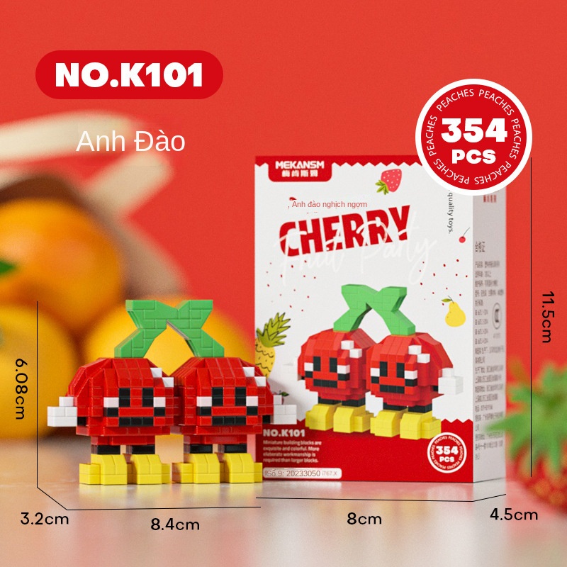 Đồ Chơi Lắp Ráp Hình Trái Cây Mùa Hè Cho Bé Gái