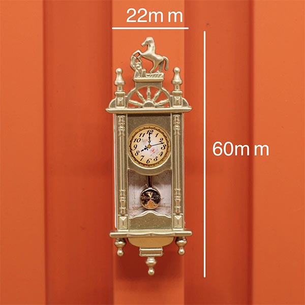 1:12 Scale Dollhouse Miniature Wooden Wall Clock Model Doll's House Furniture