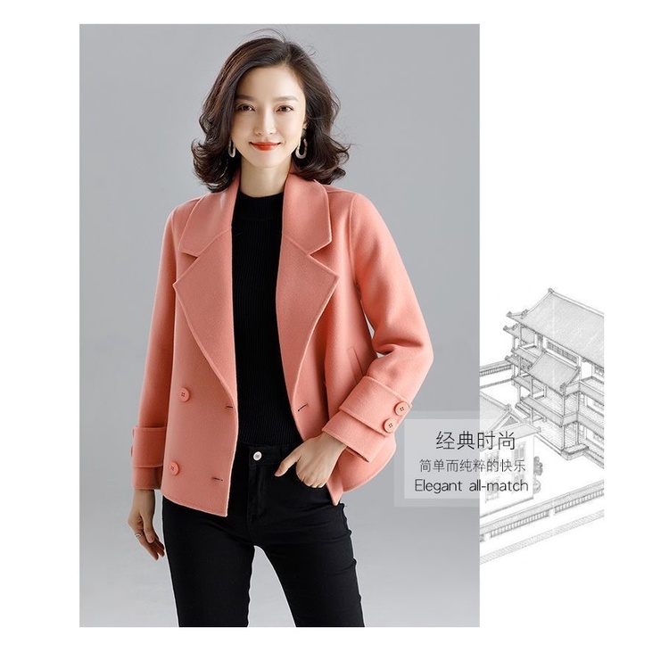 Áo Khoác Len Ôm Dáng Thời Trang Xuân Thu 2023 Cho Nữ