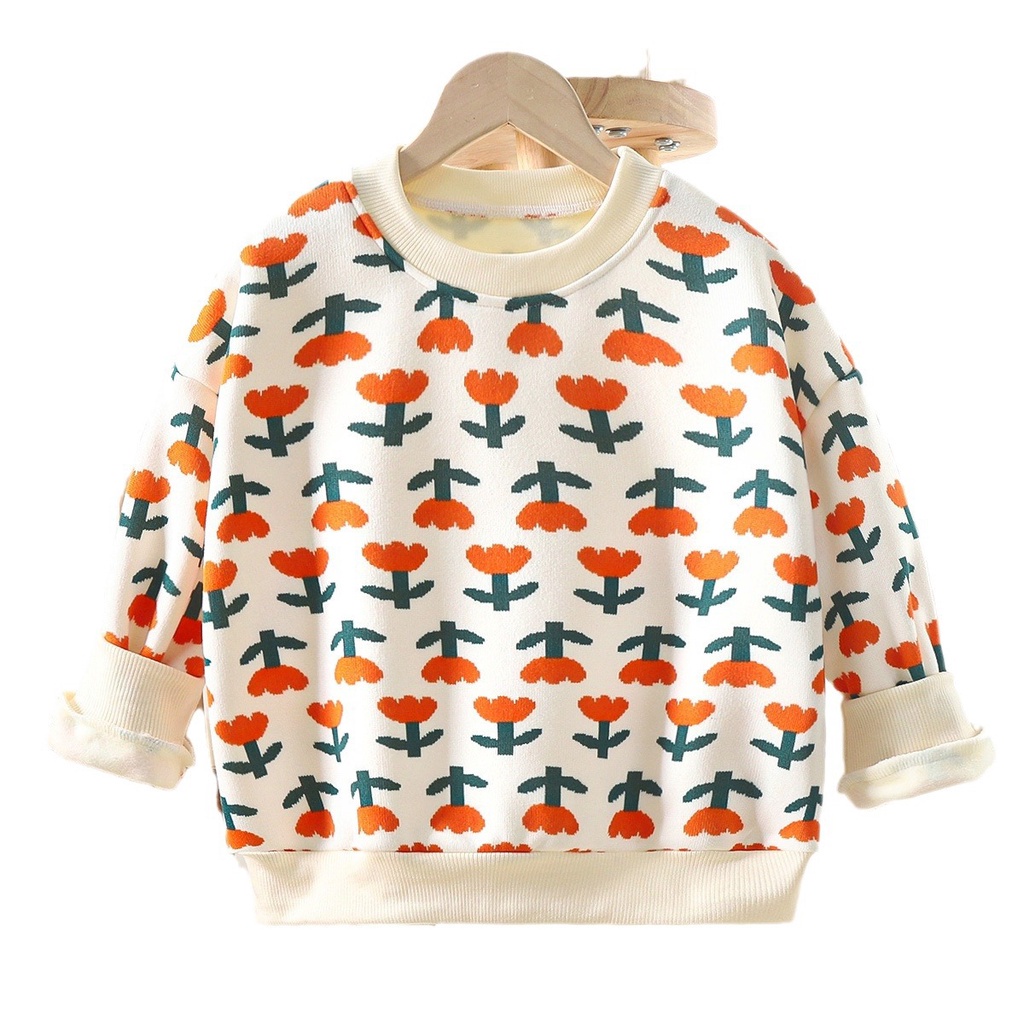 Áo sweater Lông Cừu Dày Dặn Ấm Áp Thời Trang Thu Đông Cho Bé 70-150cm