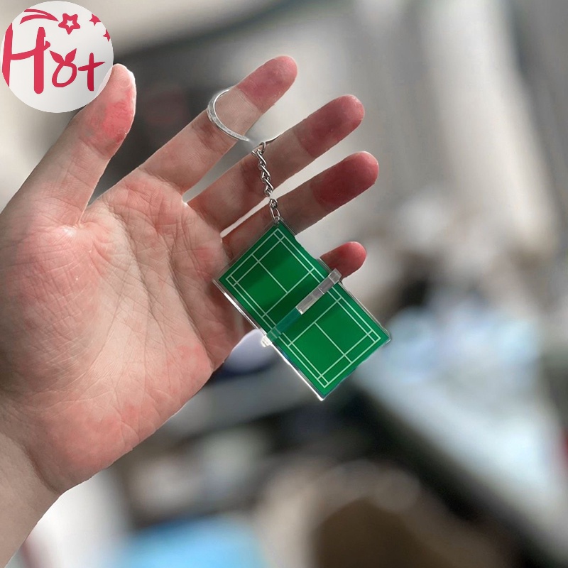 Jr Móc Khóa acrylic Hình Quả Cầu Lông / tennis / Bàn Bóng Bàn Ba Chiều mini vn