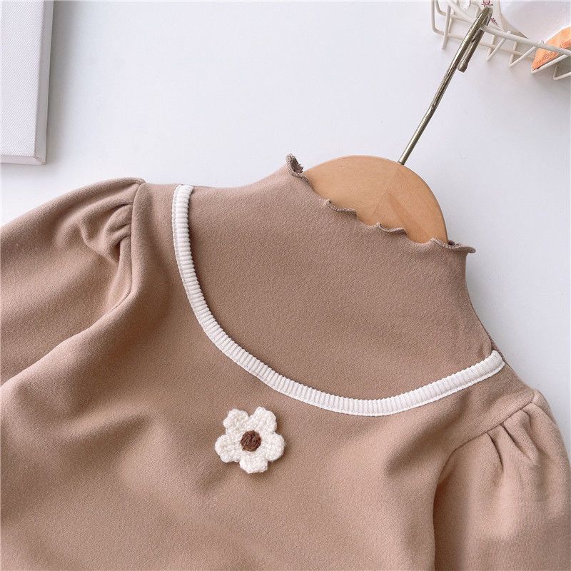 Áo Thun Dài Tay Phong Cách Công Chúa Thời Trang Xuân Thu Cho Bé Gái