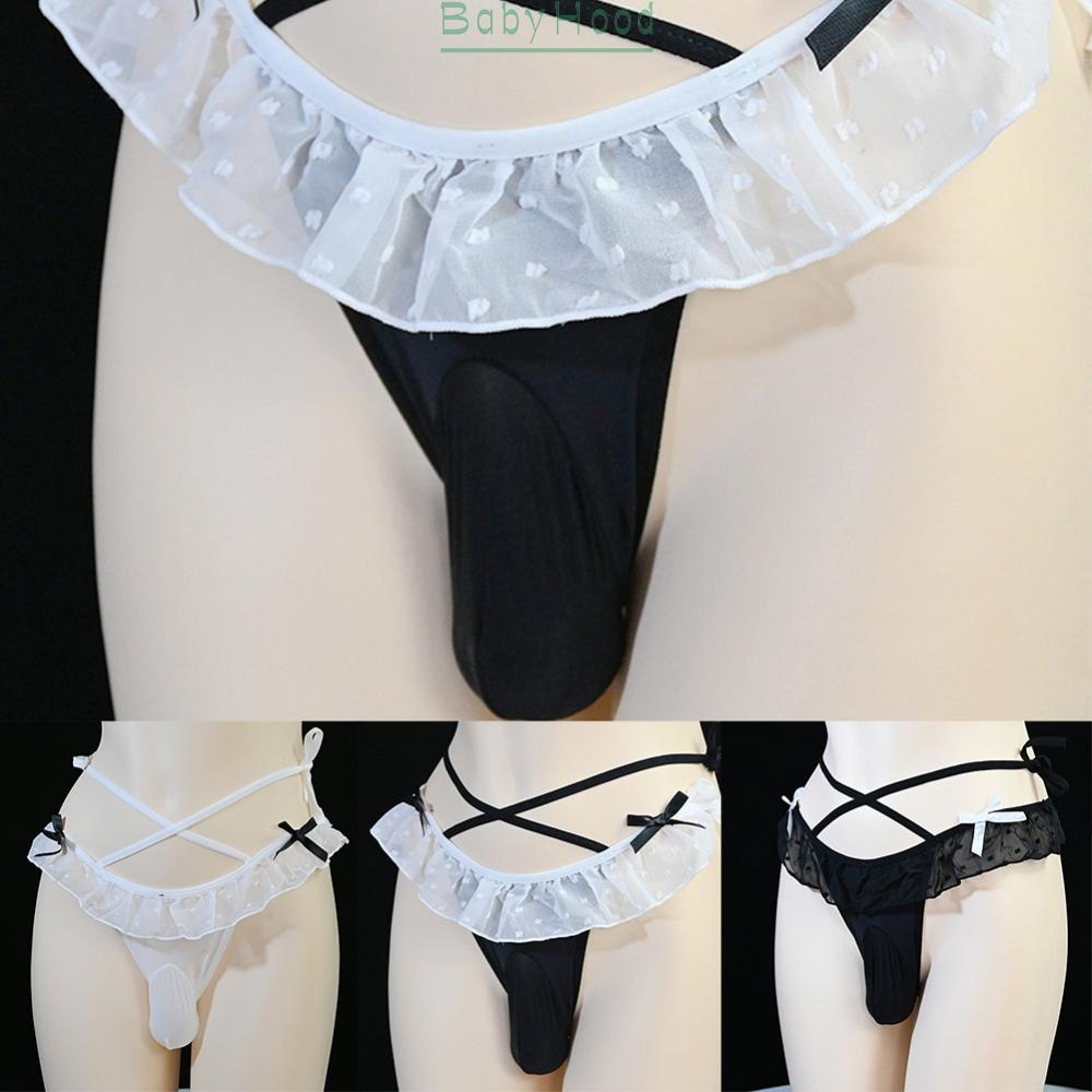 Sexy Lace Mesh Thongs Men's Sissy Pouch Panties Sheer G String Underwear#BBHOOD