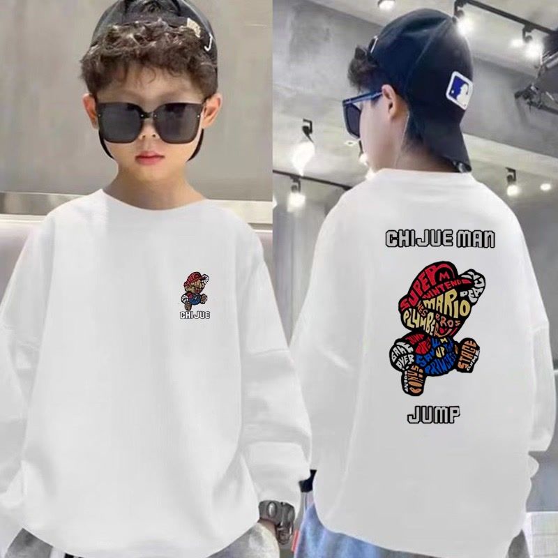 Áo Sweater Mỏng Cổ Tròn Thời Trang Xuân Thu 2023 Phong Cách Mới Cho Bé Trai