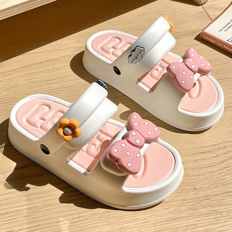 Stepping on shit Giày Sandal Hai Dây eva Phong Cách Hàn Quốc Thời Trang Mùa Hè Cho Nữ