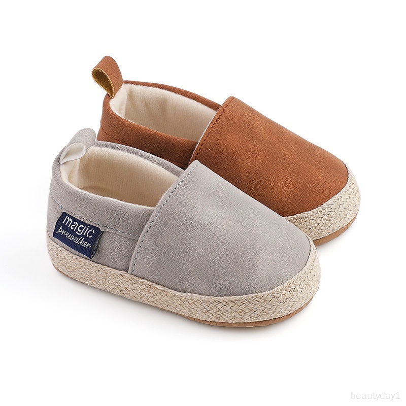 Giày Đế Mềm Chống Trượt Màu Trơn Đơn Giản Phong Cách retro Cho Bé