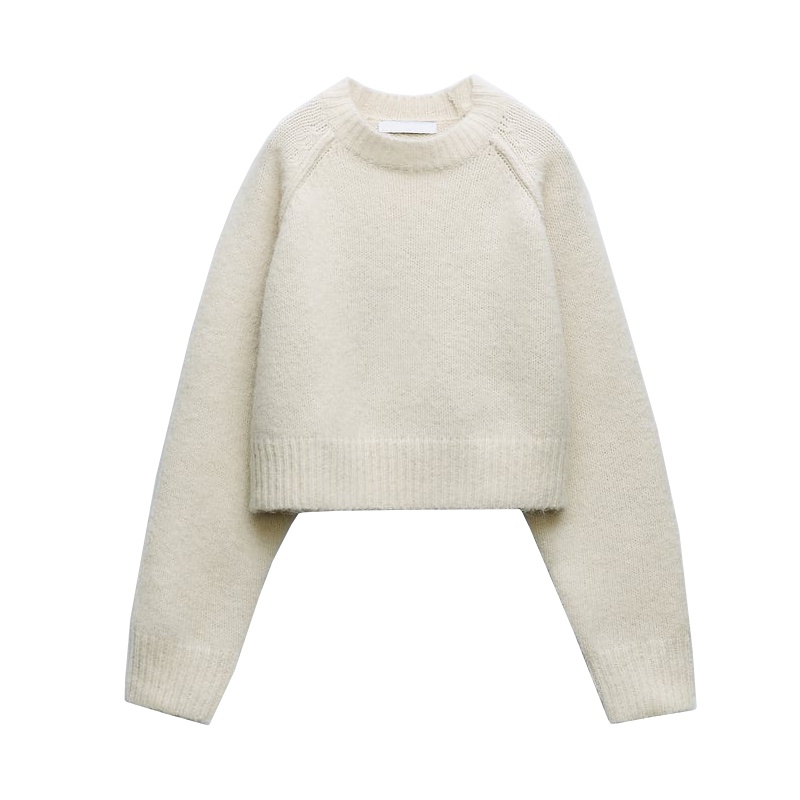 Zara Áo sweater Cổ Tròn Dáng Rộng Thời Trang Thu Đông Cho Nữ 9598187
