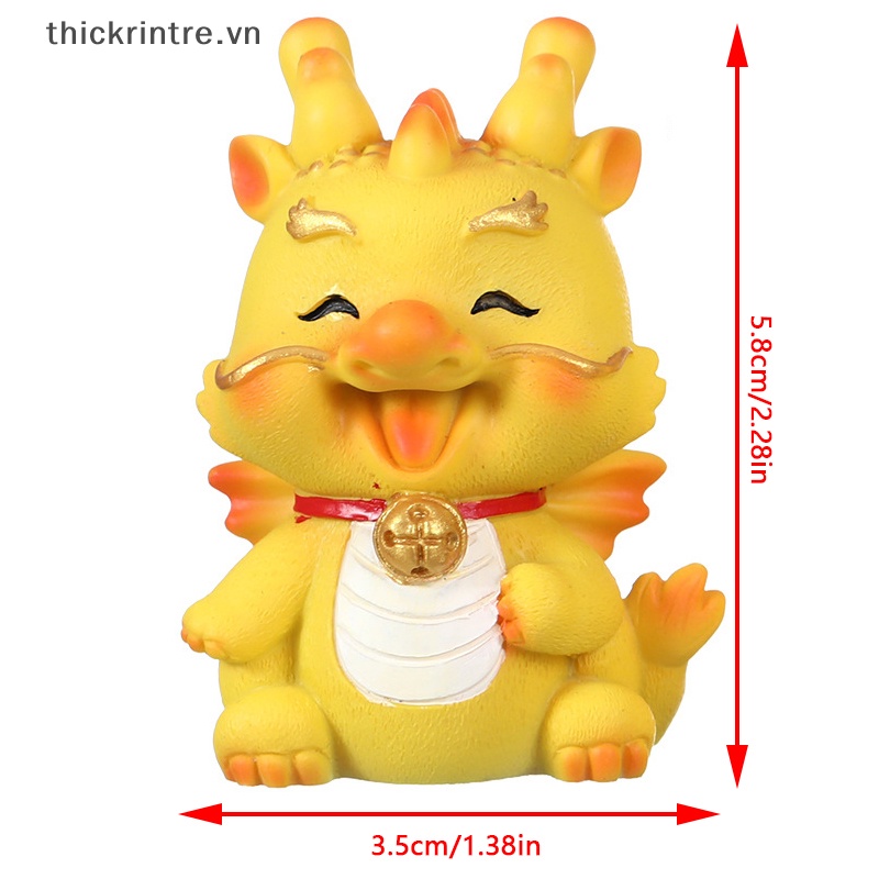 Tượng Rồng Trung Hoa Bằng Nhựa resin Trang Trí Bàn Điều Khiển Xe Hơi 2024