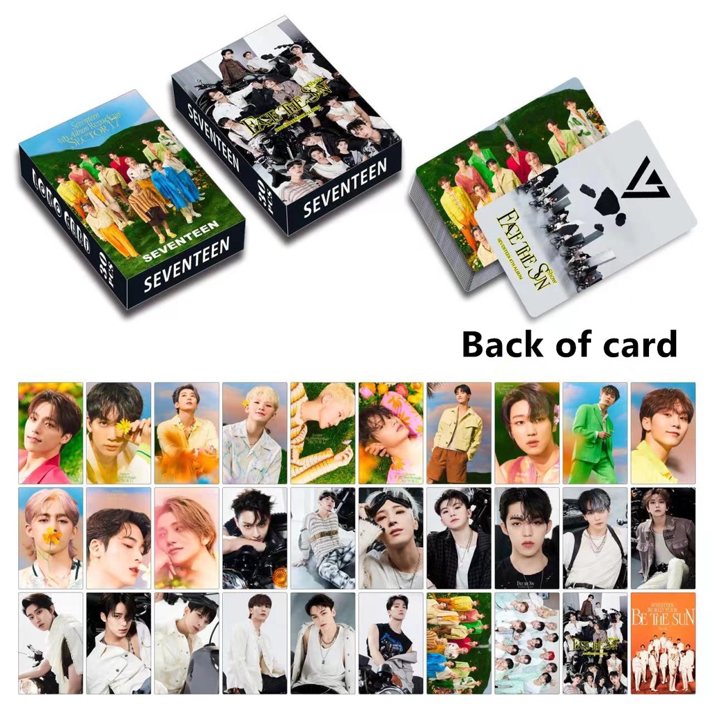 Hộp 30 Ảnh lomo Card Nhóm Nhạc seventeen 17 face the sun darling
