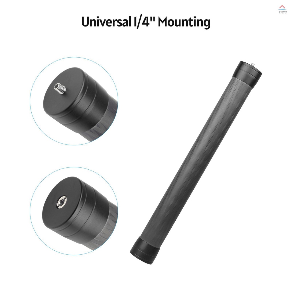 Gậy Nối Dài 35cm / 13.8in Bằng Sợi carbon Thông Dụng Với Thân Nối 1 / 4-inch 3 / 8-inch Cho camera gimbal Điện Thoại rig