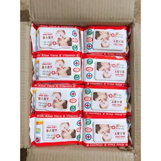 Gói 100 tờ khăn giấy ướt baby phú đạt