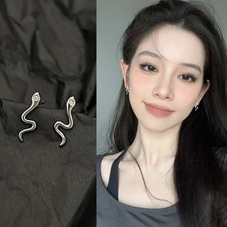 Bông tai mạ bạc 925 hình rắn cá tính cho nữ