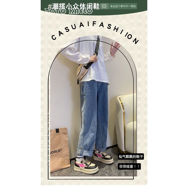 TOTOK giày thể thao nữ giày sneaker nữ Thoáng Khí 2023 hot trend Bảnh bao Chống bám bụi Đàn hồi Cá tính FYD23A0OE3 42Z231019