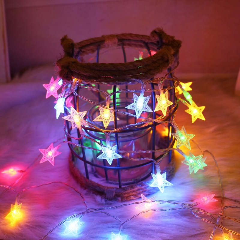 Dây Đèn led 40 Bóng Hình Ngôi Sao Trang Trí Tiệc