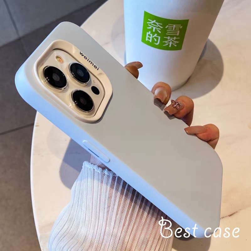 Ốp Điện Thoại Mềm Màu Trơn Đơn Giản Cho iphone 11 12 13 14 pro max