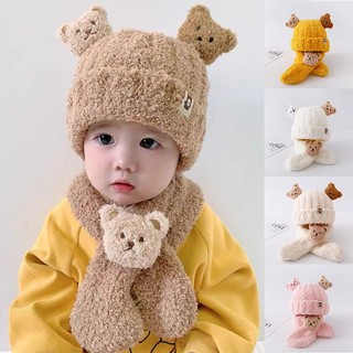 Mũ len cho bé kèm khăn quàng cổ 0-2 tuổi