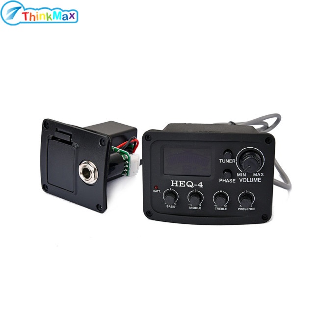Bộ chỉnh âm LCD cho đàn Guitar dân gian EQ 4 dây có pha và màu