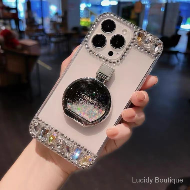 Ốp Điện Thoại Silicon Hình Chai Nước Hoa Kim Tuyến Cho Iphone 13 / 14 11 xmax / xr 12promax / 7 / 8plus