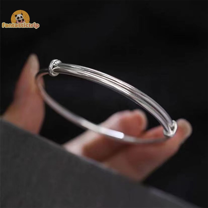 Vòng Đeo Tay Màu Bạc Đơn Giản Thời Trang vintage Cho Nữ Mới