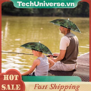 Nón dù 55cm có thể gấp gọn tiện dụng khi đi câu cá / cắm trại