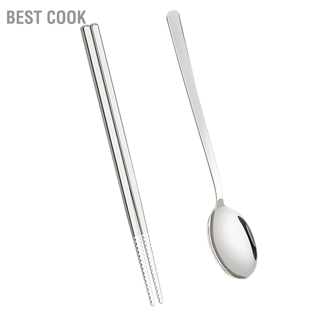 Best cook Bộ Thìa Và Đũa Kèm Hộp Du Lịch Inox Dụng Cụ Cho Công Việc Gia Đình Ngoài Trời
