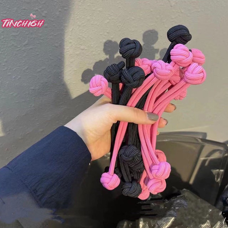 Dây Cột Tóc Cao Su Co Giãn Dày Dặn Siêu Bền Thiết Kế Đơn Giản Dễ Thương Cho Nữ