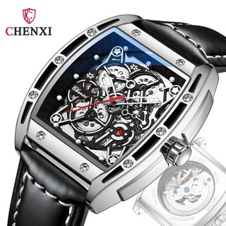  Đồng Hồ Cơ Nam CHENXI X12 Dây Da Sang Trọng Chống Nước 3ATM 