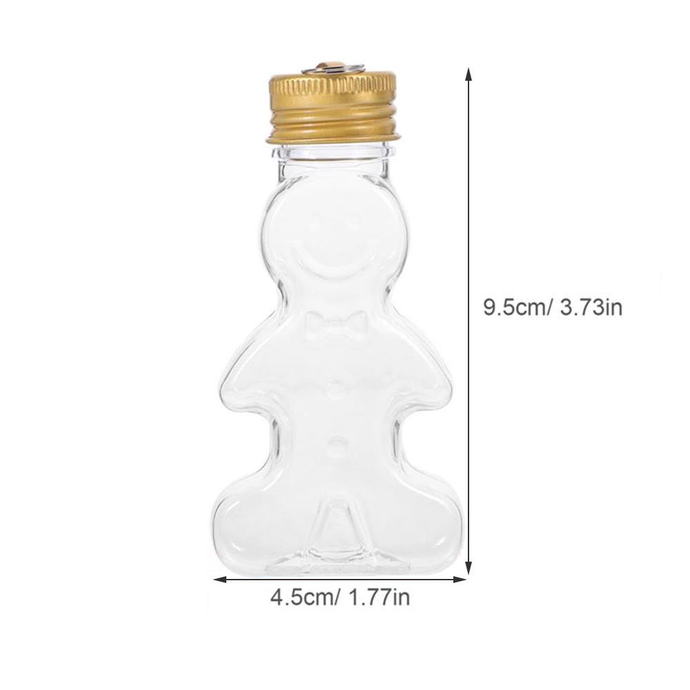 Set 5 Bình Đựng Kẹo Trong Suốt Hình Bánh Mì / Người Đàn Ông Trang Trí Cây Thông Giáng Sinh