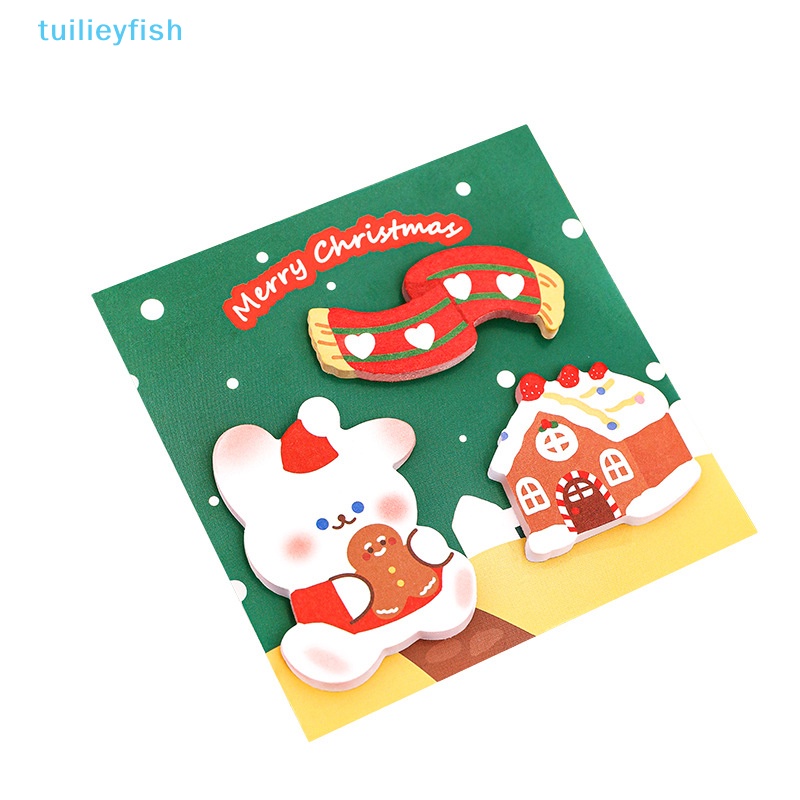 60 Tờ Giấy Ghi Chú Tự Dính Hình Hoạt Hình Dễ Thương Trang Trí Giáng Sinh