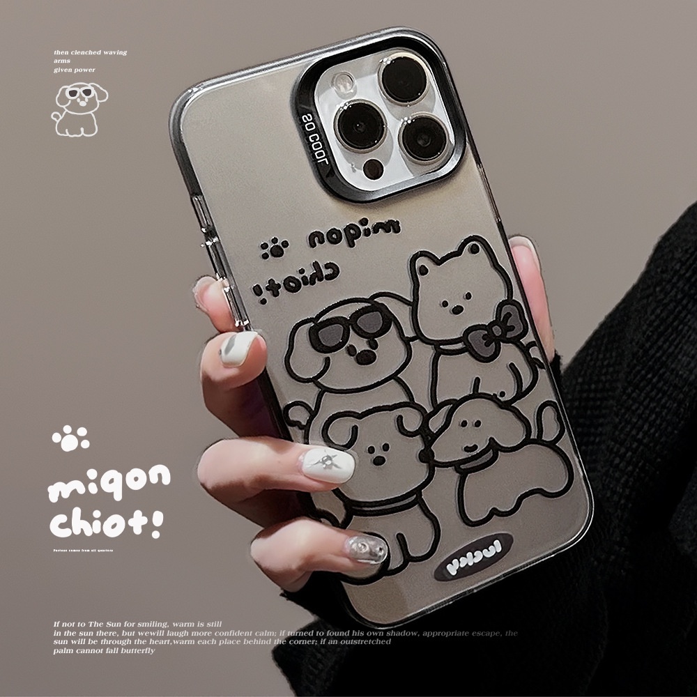 Ốp Điện Thoại tpu silicone Chống Rơi In Hình Chú Chó Hoạt Hình Cho apple iphone 11 12 13 14 15 pro max plus