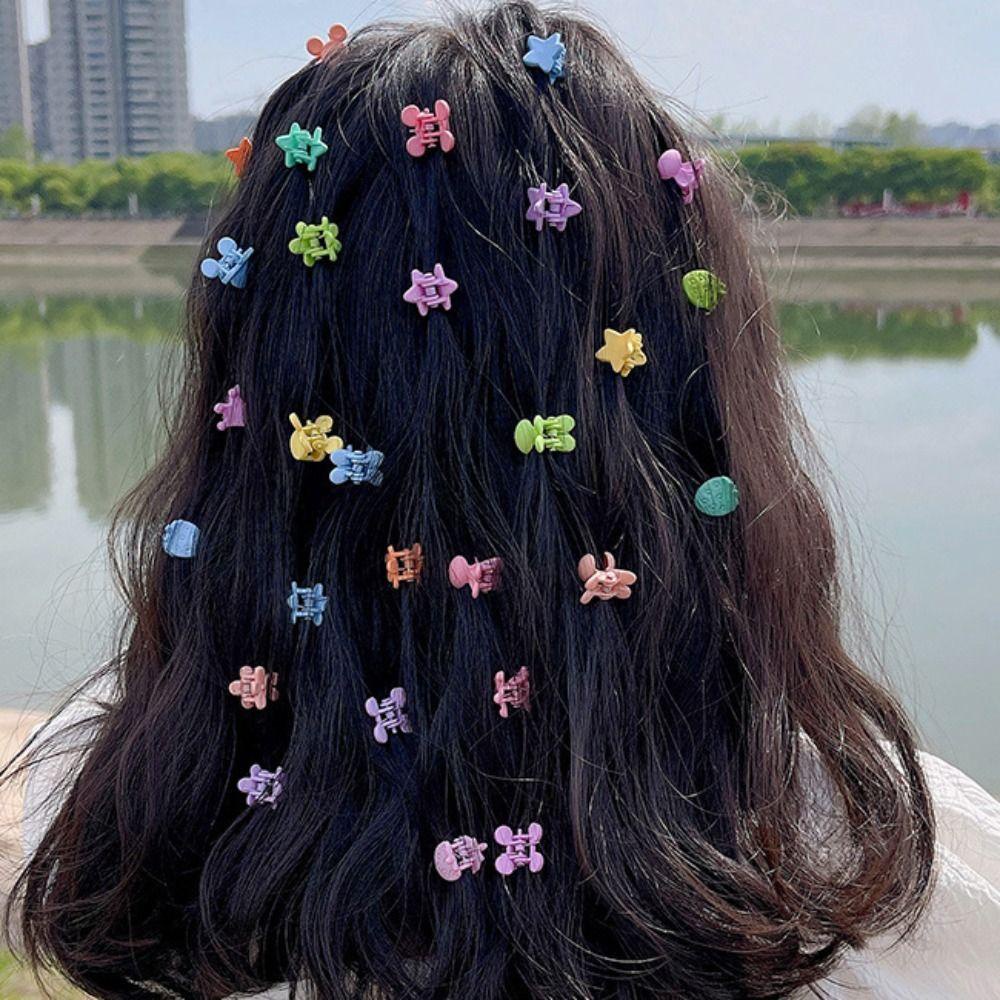 Mxbeauty Kẹp Tóc mini Hình Ngôi Sao / Bông Hoa / Trái Tim Nhiều Màu Sắc Phong Cách vintage Dành Cho Nữ