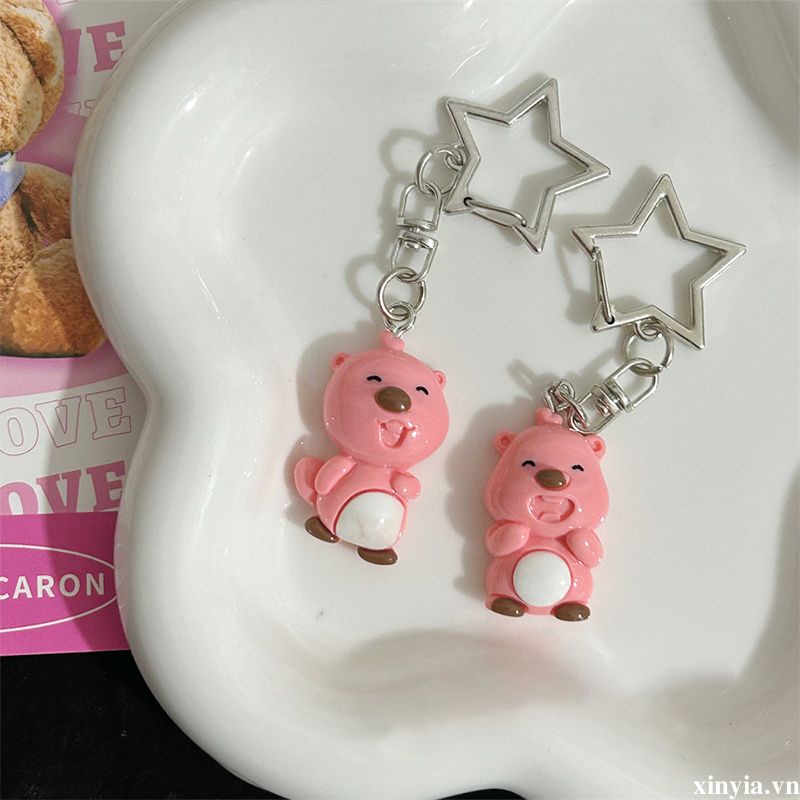 🌺🌺Ruby Móc Khóa Hình Ngôi Sao Nổi Tiếng Hoạt Hình Dễ Thương Làm Quà Tặng Cho Bạn Gái / Cặp Đôi