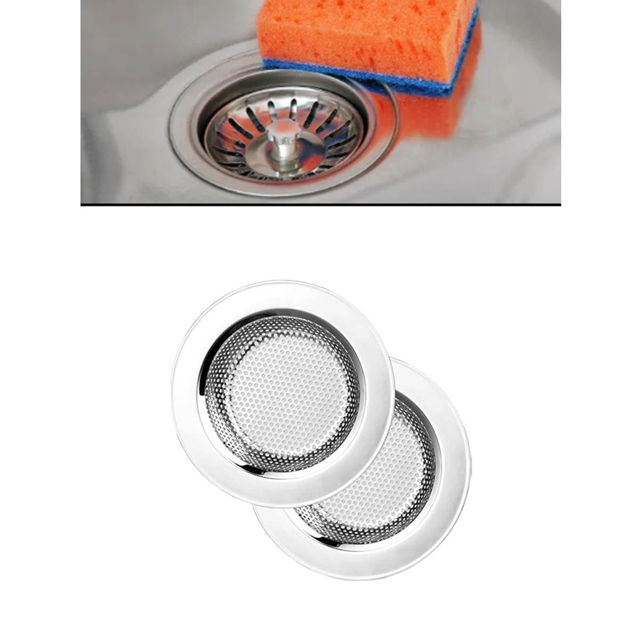 Stainless Steel Sink Strainer Kitchen Drain Basket Double-Layer Sink Strainer