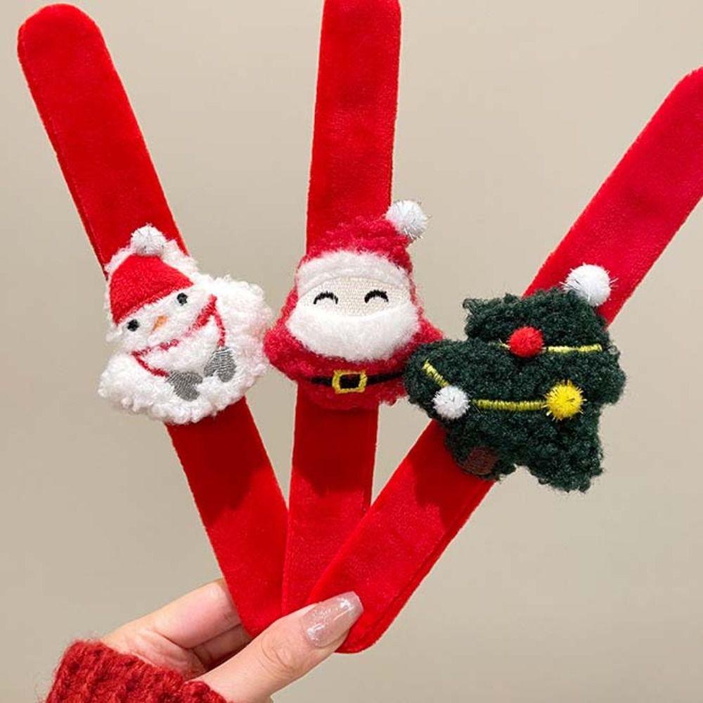 Vòng Đeo Tay Lông Nhung Họa Tiết Hoạt Hình Ông Già Noel dallas1 Giáng Sinh