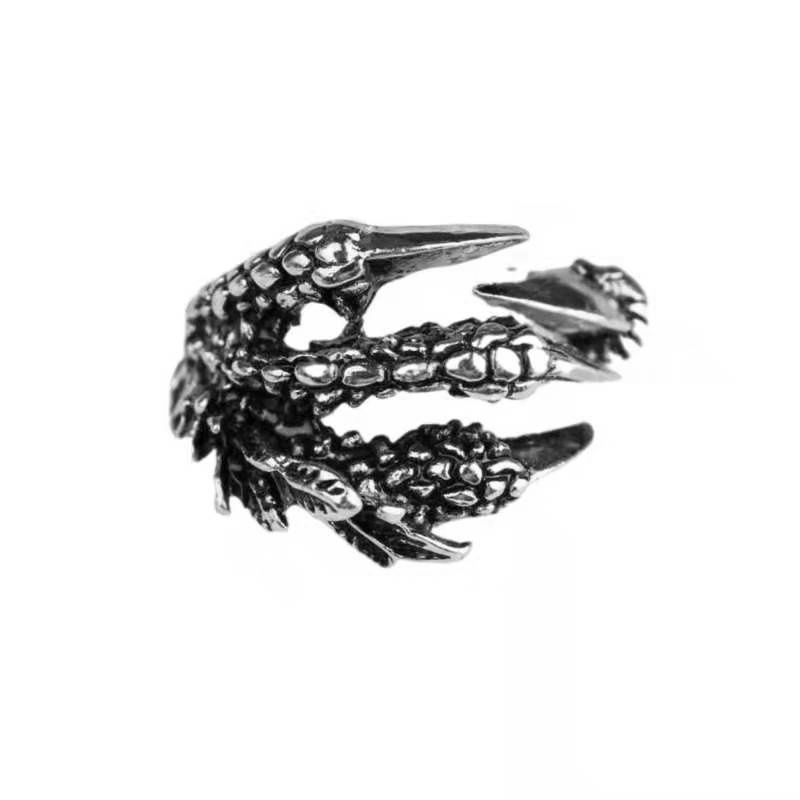 1 Nhẫn Titan Hình Móng Vuốt Rồng / Đầu Lâu Phong Cách Halloween Cho Nam