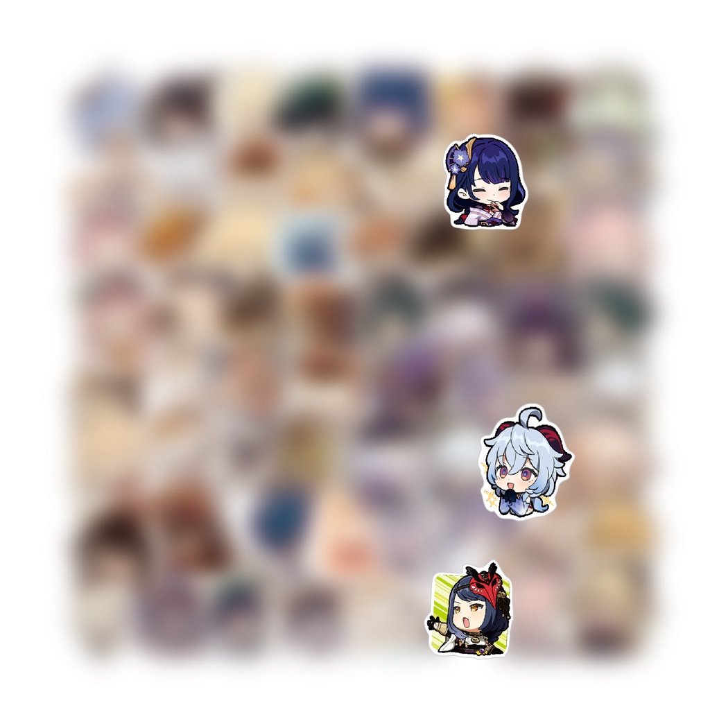 Bộ 63 Miếng Dán Hoạt Hình graffiti Chống Nước Trang Trí Mũ Bảo Hiểm / Bút Chì