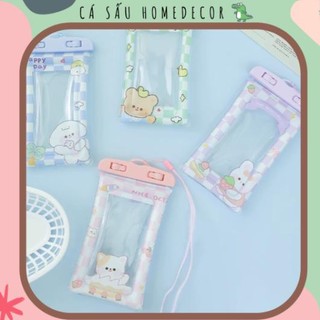 Túi Đựng Điện Thoại Chống Nước Du Lịch Đi Bơi Có Phao Hình Dễ Thương