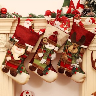 Vớ treo trang trí giáng sinh kích thước lớn hình ông già noel