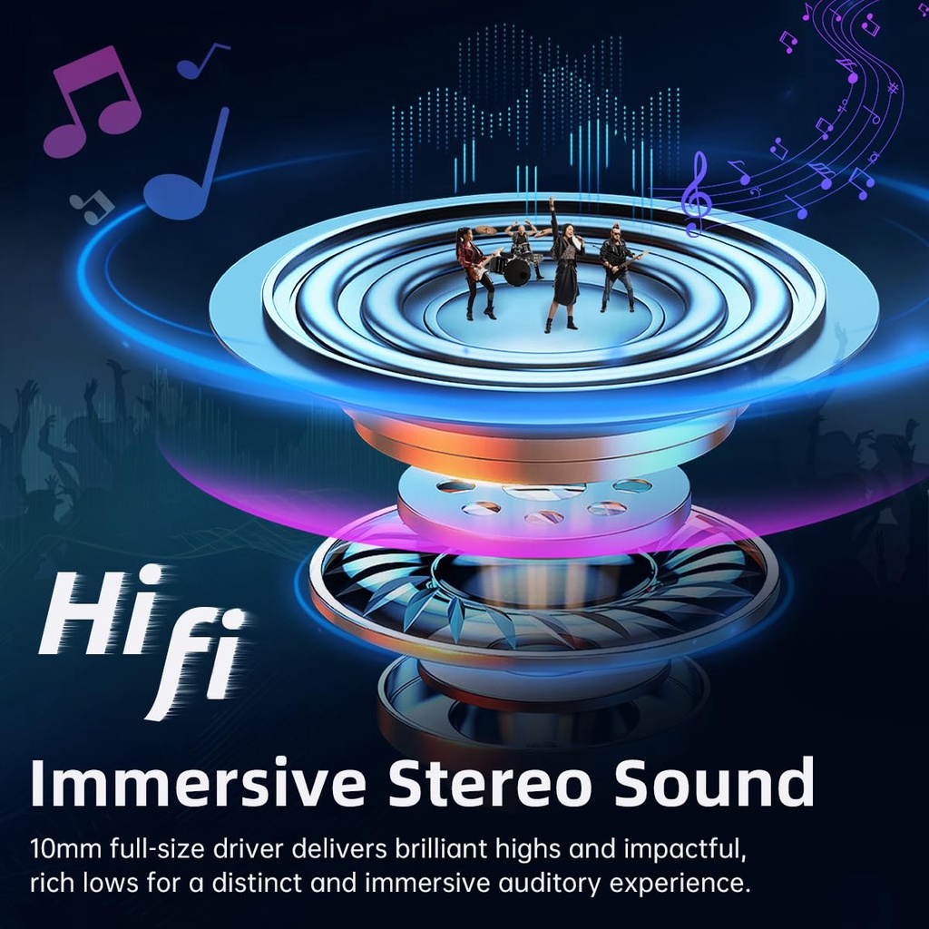 Tai Nghe Nhét Trong Không Dây Kết Nối bluetooth 5.3 Âm Thanh hifi Hoa Hồng