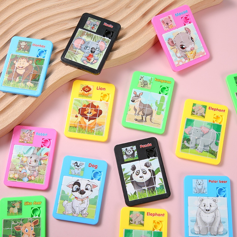 1 Bộ Đồ Chơi Xếp Hình Động Vật Hoạt Hình Cho Trẻ Em