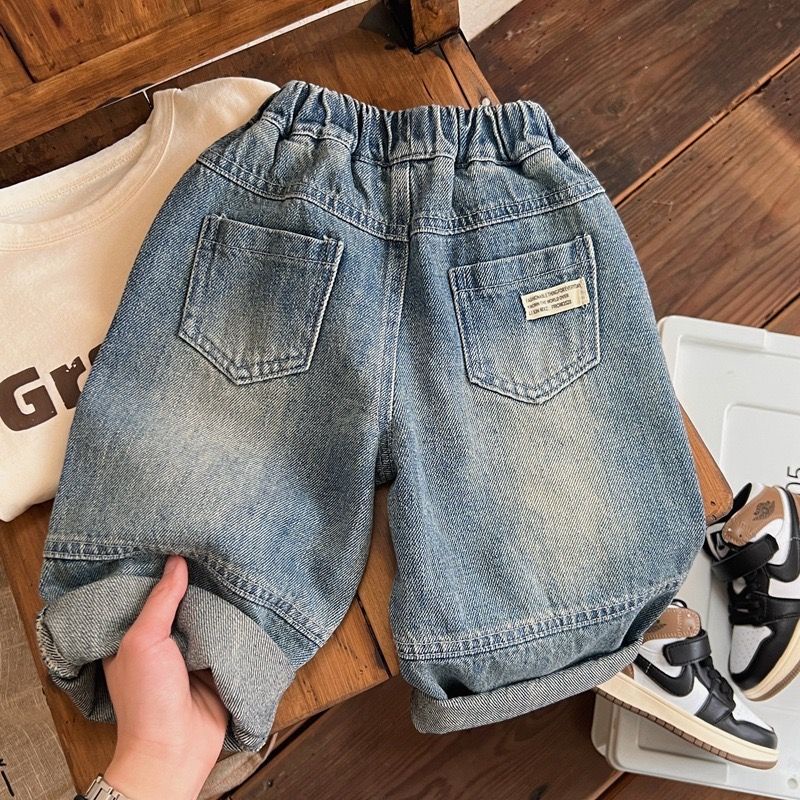 Quần Jean Dài Thời Trang Xuân Thu Cho Bé Trai Và Gái