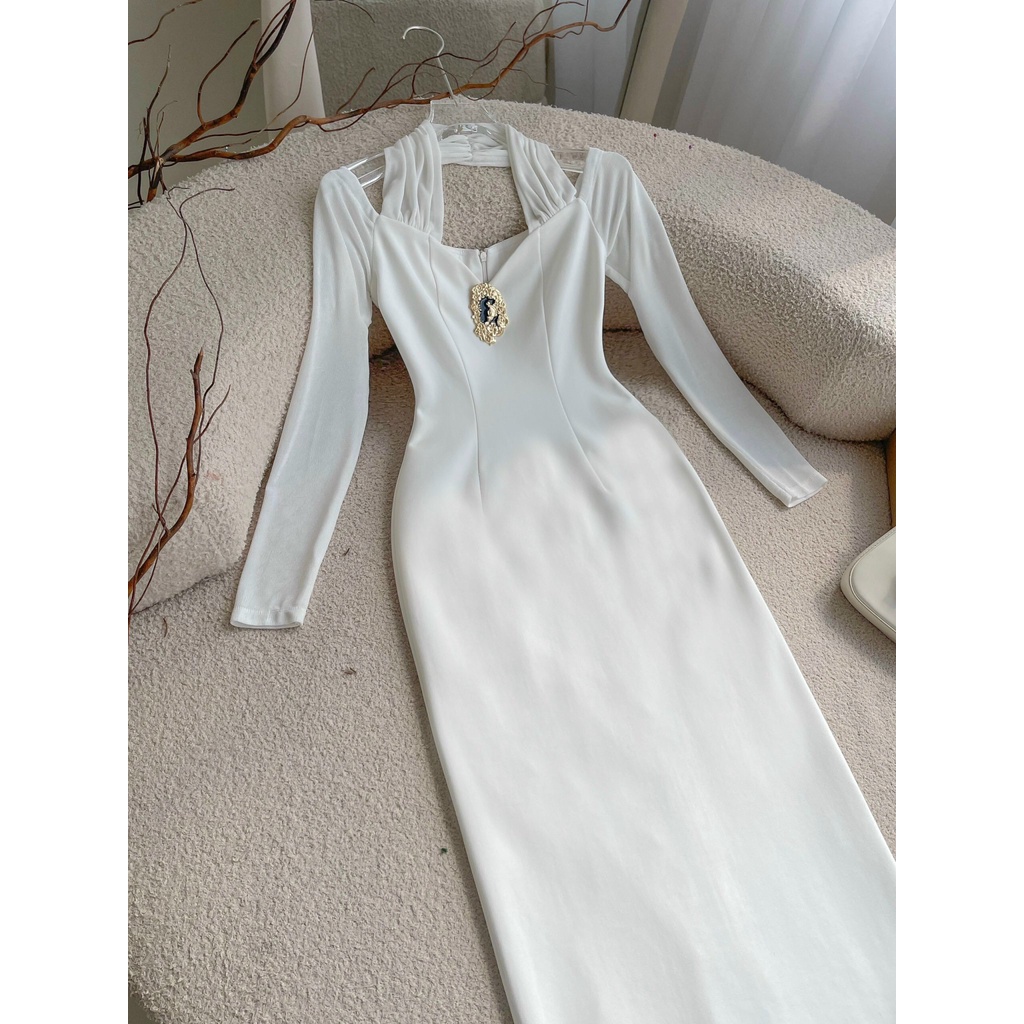 ĐẦM TAY DÀI ĐÍNH TAG - J05228