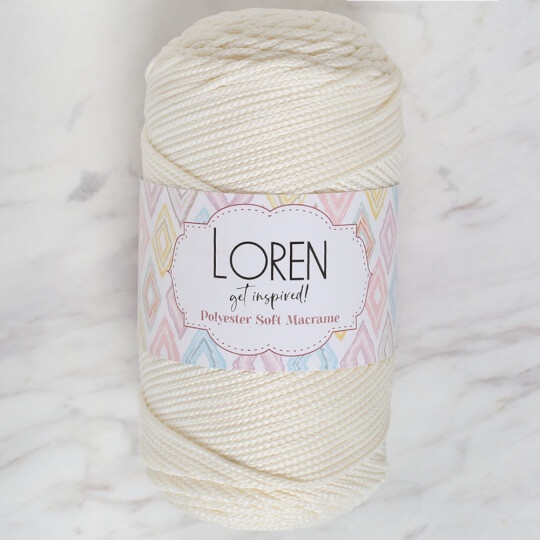 Sợi Loren Polyester Soft Macrame nhập khẩu từ Loren, đan móc túi, giỏ xách, nón, các đồ dùng trang trí nội thất