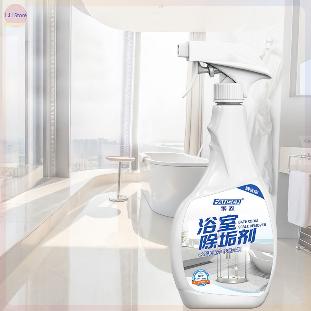 Tẩy Cặn Canxi Nhà Tắm 500ML Tẩy Cặn Canxi Kính Vòi Sen Bồn Rửa Mặt Gương Soi Hồ Cá Chai Xịt Tẩy Đa Năng -L.H Store