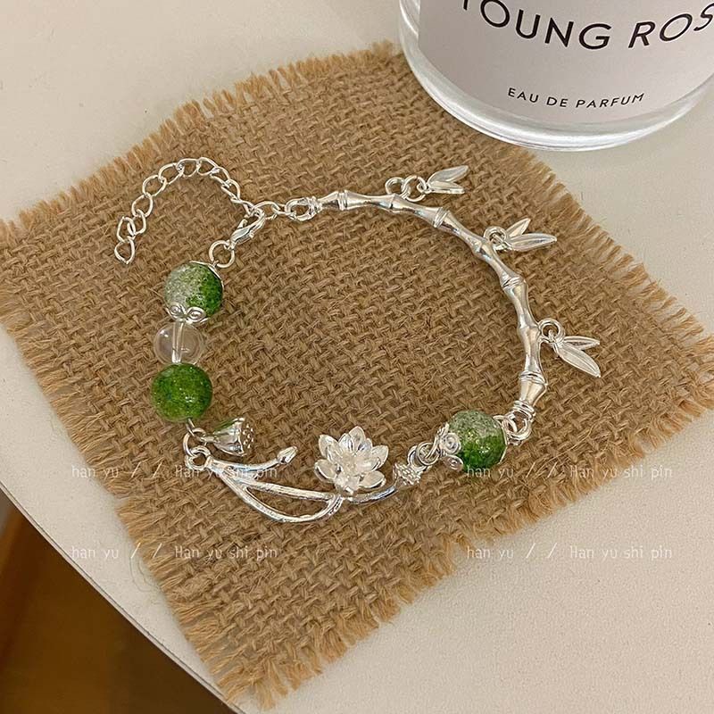 Xiaohongshu Vòng Tay Hoa Sen li xiangyi Tiên Tiến Thiết Kế Phong Cách Trung Hoa ins Mới