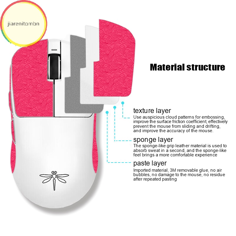 Băng Keo Dán Tay Cầm Chuột jiarenitombn Chống Trượt Chống Mồ Hôi Cho vgn dragonfly f1 Không Dây vn