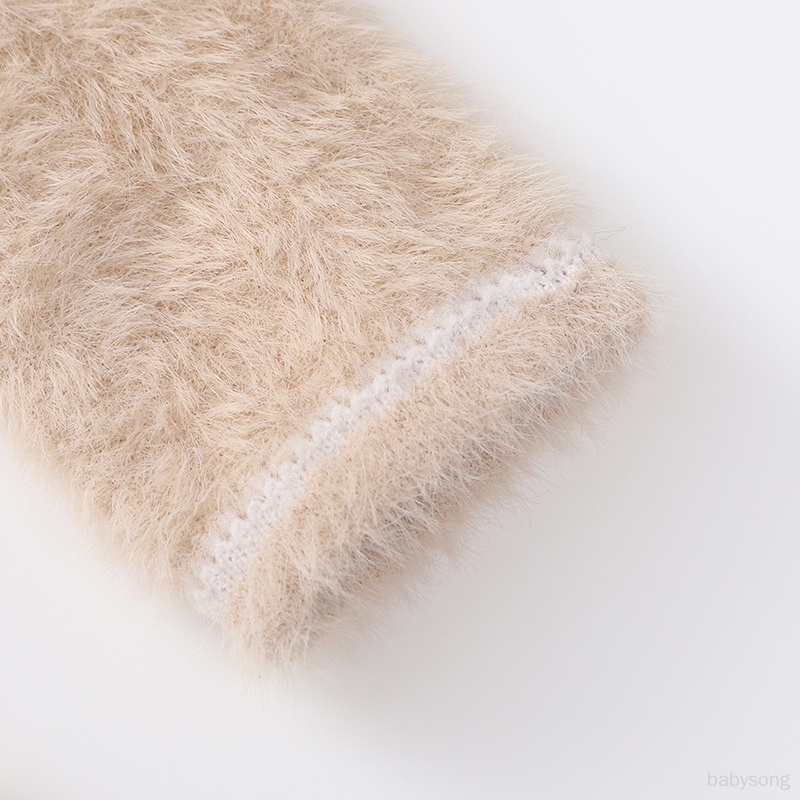 B Đôi Vớ Giả Lông Chồn Sáu Màu Chống Trượt Cho Bé Sơ Sinh